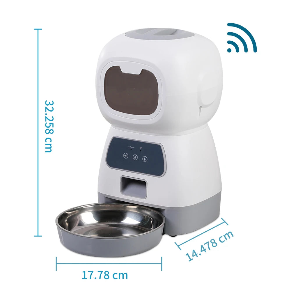 3.5L Smart Automatic Pet Feeder – Large Capacity Cat & Dog Food Dispenser