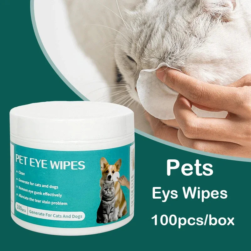 Pet Eye Wipes – Tear Stain Remover & Gentle Cleaning for Dogs & Cats