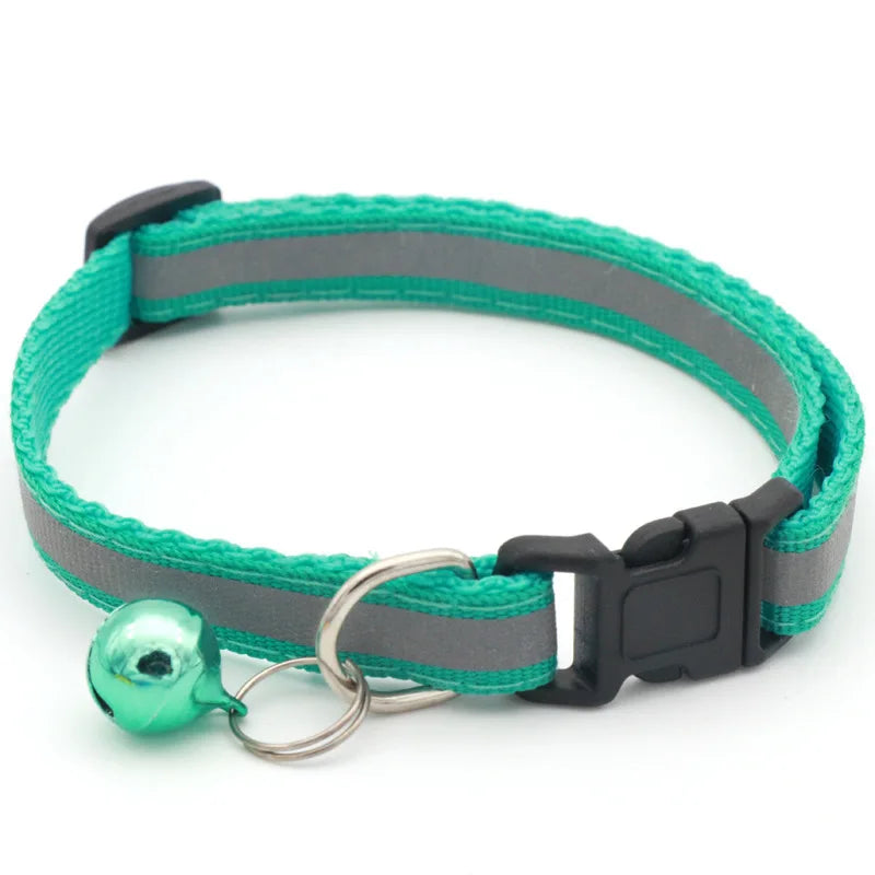 Reflective Cat Collar with Bell – Adjustable & Breathable Night Safety