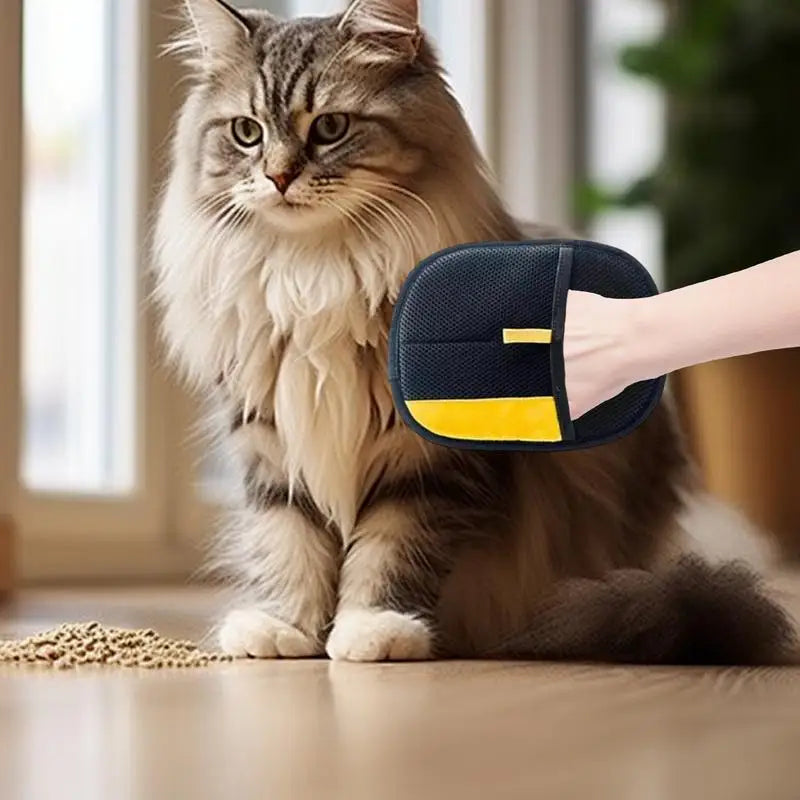 Pet Grooming Gloves – Double-Sided Deshedding & Massaging Mitt for Cats & Dogs