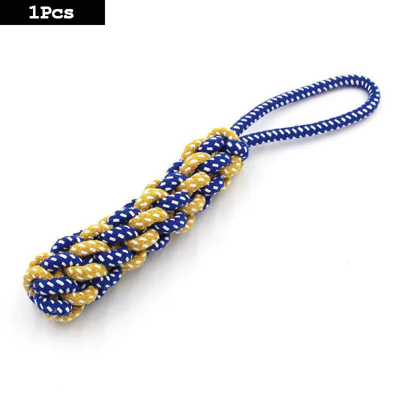 Durable Cotton Rope Dog Toy – Carrot Knot Chew for Teeth Cleaning