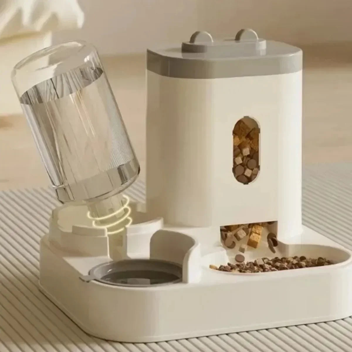 Large-Capacity Pet Feeder & Water Fountain – Auto Food Storage for Pets