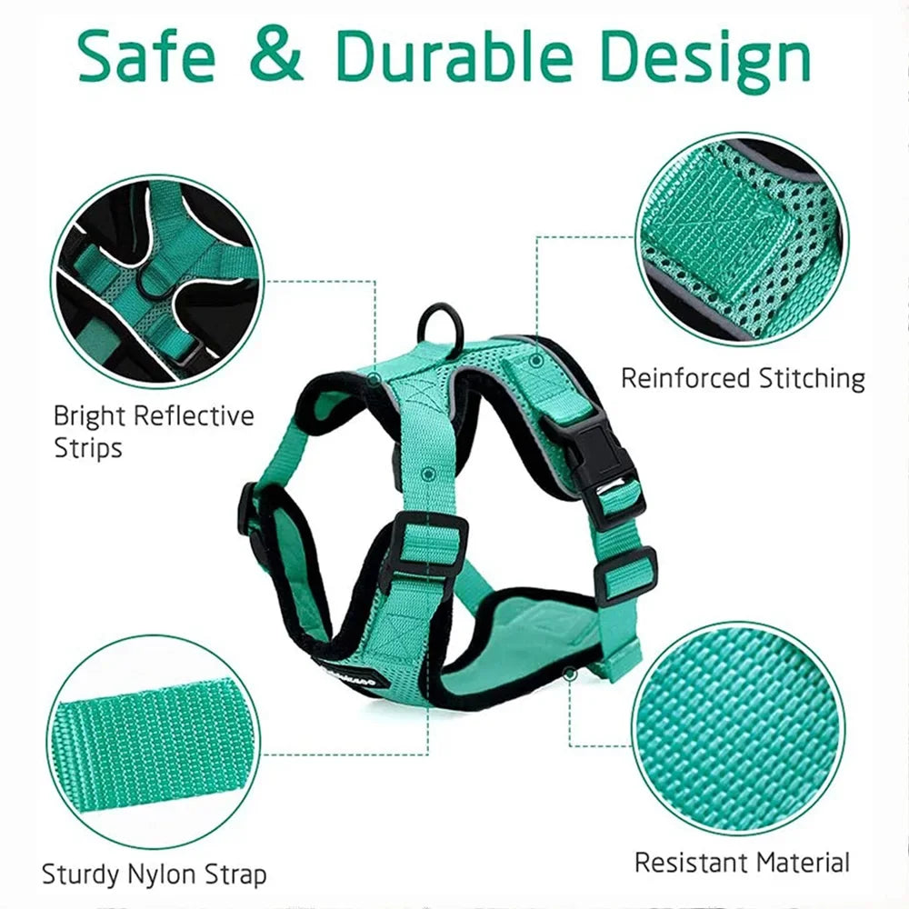 Escape-Proof Cat Harness & Leash – Adjustable Vest with Reflective Strips