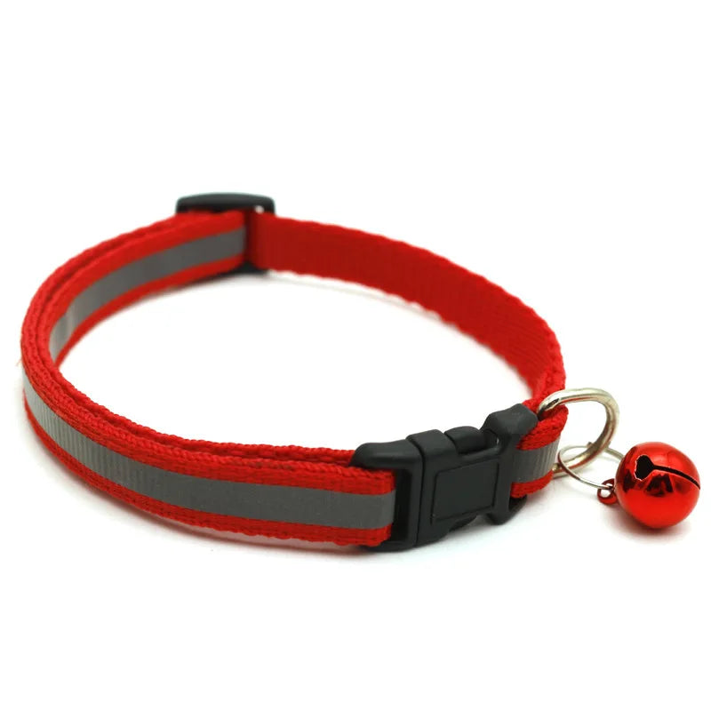 Reflective Cat Collar with Bell – Adjustable & Breathable Night Safety