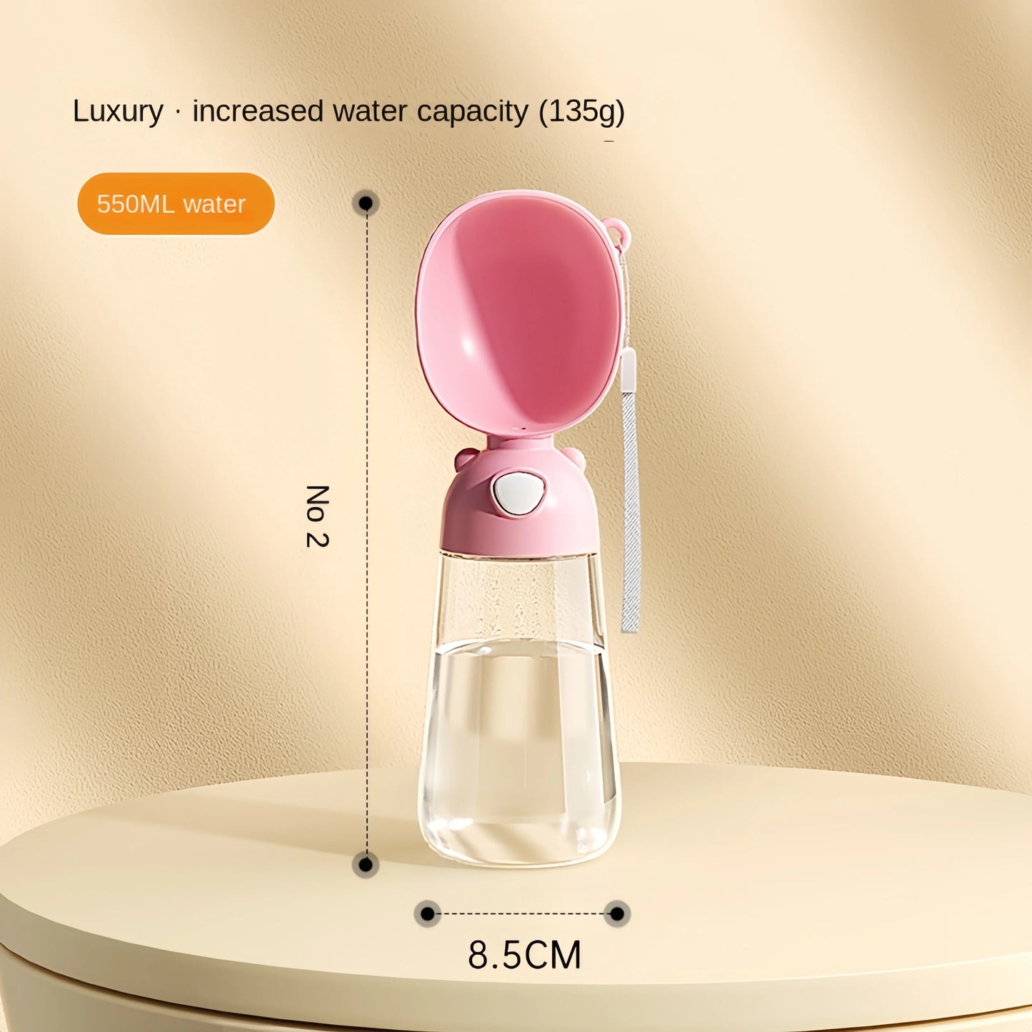 Portable Pet Water Bottle – Travel Dog & Cat Water Dispenser with Food Holder