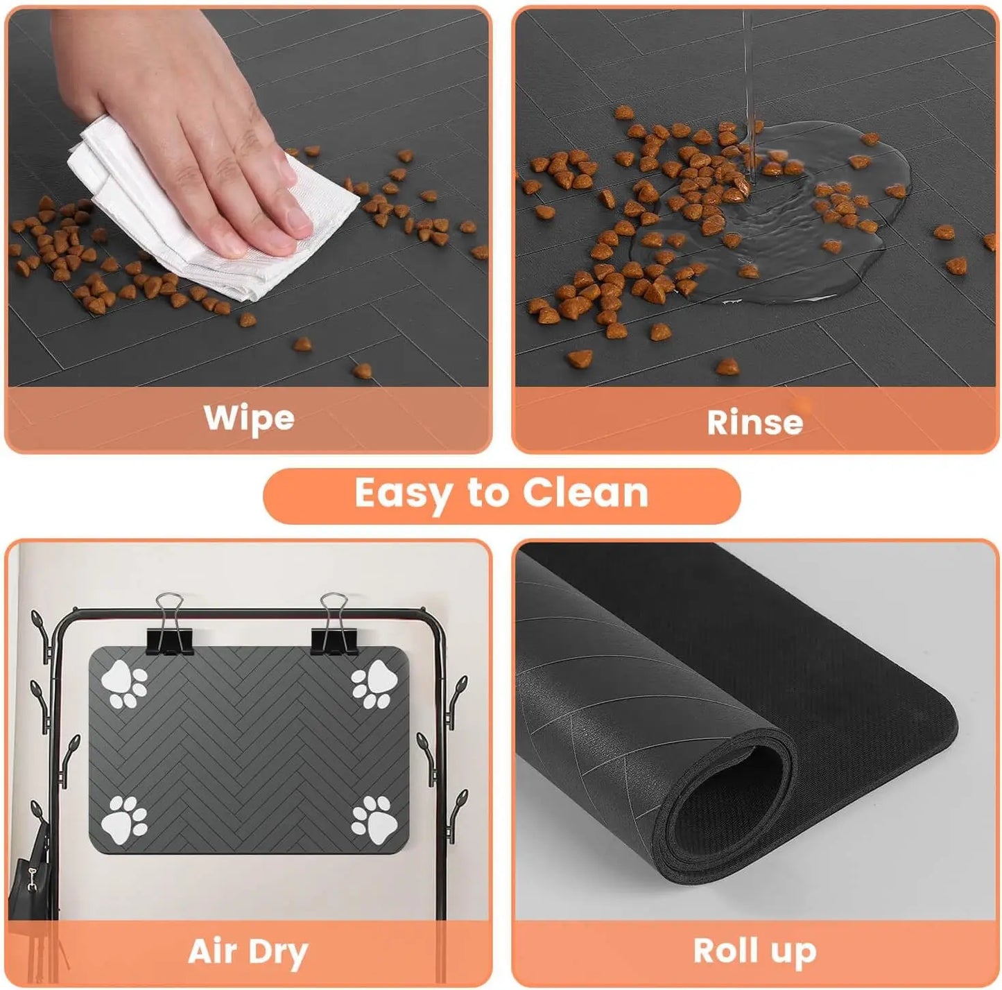 Absorbent Pet Feeding Mat – Waterproof & Quick-Dry Placemat for Dogs & Cats