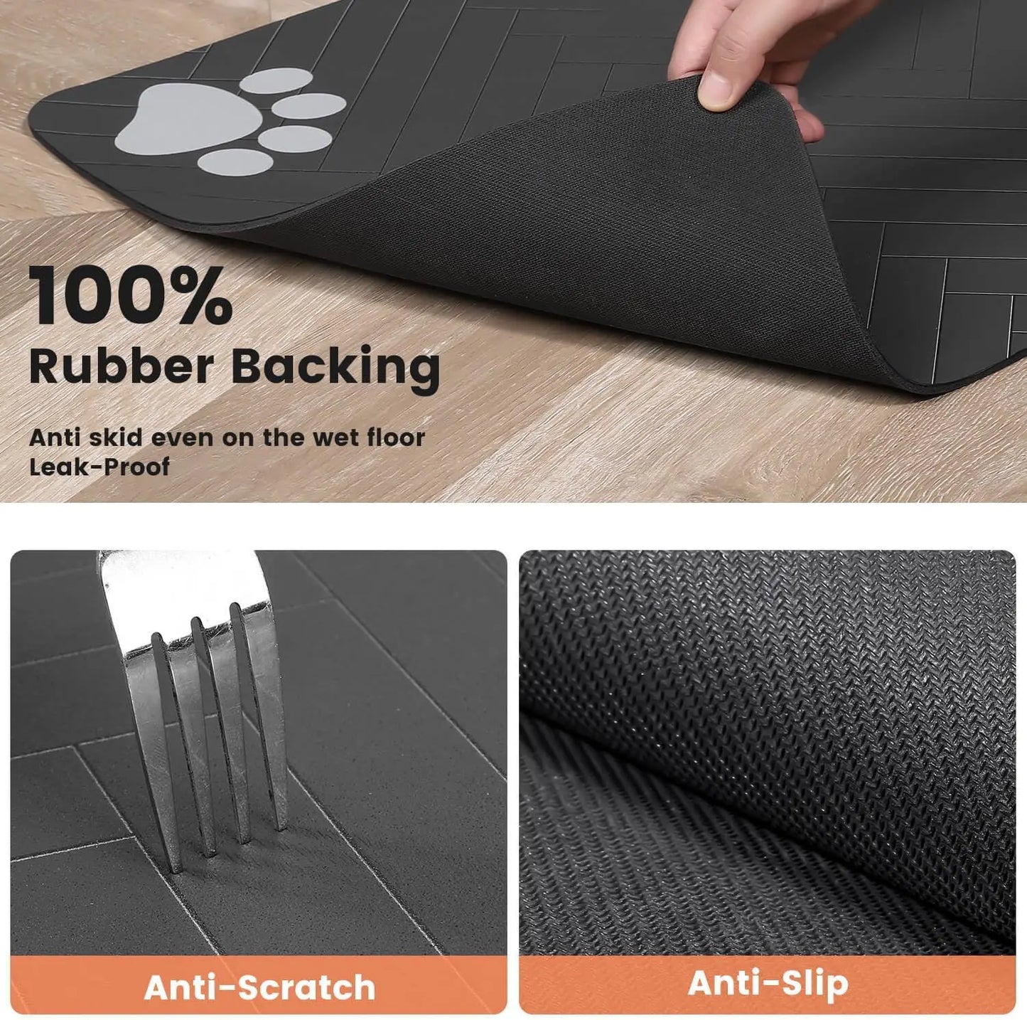 Absorbent Pet Feeding Mat – Waterproof & Quick-Dry Placemat for Dogs & Cats