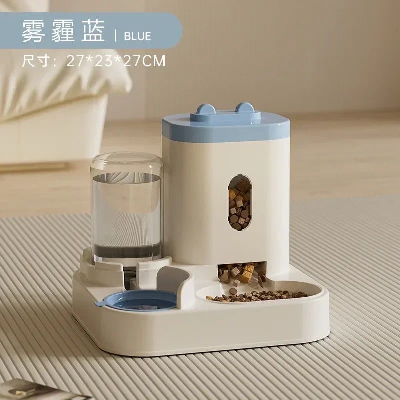 Large-Capacity Pet Feeder & Water Fountain – Auto Food Storage for Pets