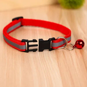 Reflective Cat Collar with Bell – Adjustable & Breathable Night Safety