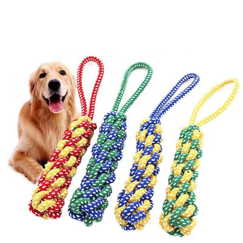Durable Cotton Rope Dog Toy – Carrot Knot Chew for Teeth Cleaning