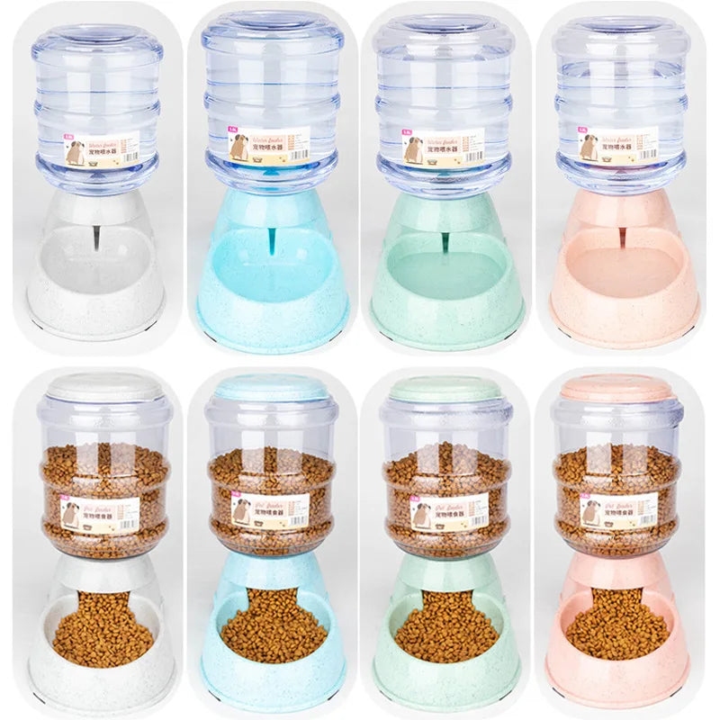 Large Pet Feeder Bowl – Automatic Water Dispenser & Food Bowl for Cats & Dogs