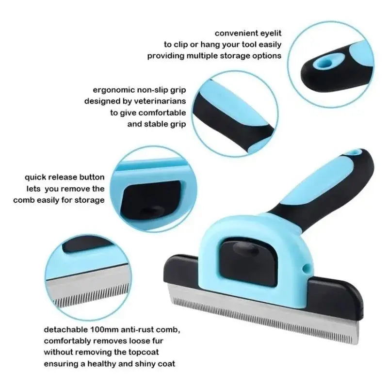Double-Sided Pet Grooming Brush – Shedding & Dematting Comb for Dogs & Cats