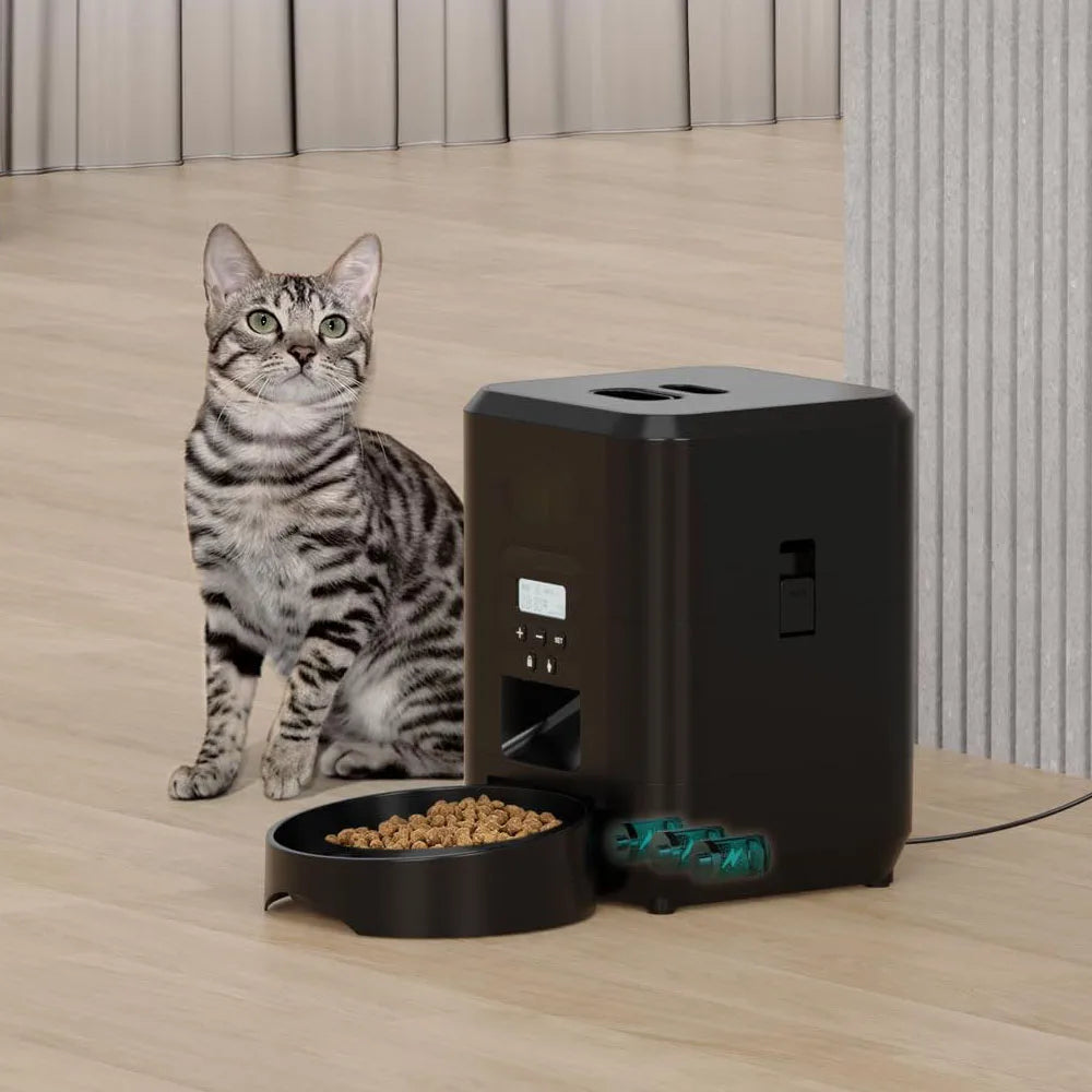Smart Timed Pet Feeder – Automatic Cat & Dog Food Dispenser with Slow Feed