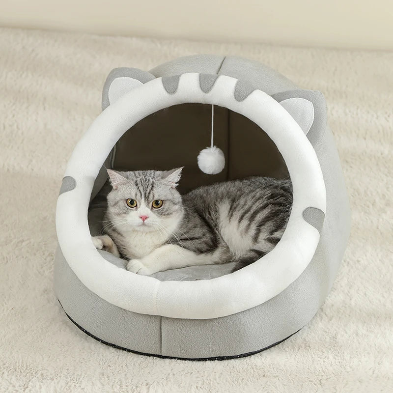 Warm Cat Cave Bed – Cozy Tent-Style House for Cats & Small Dogs