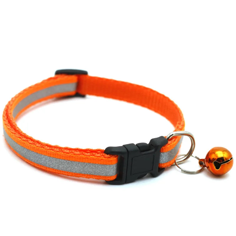 Reflective Cat Collar with Bell – Adjustable & Breathable Night Safety