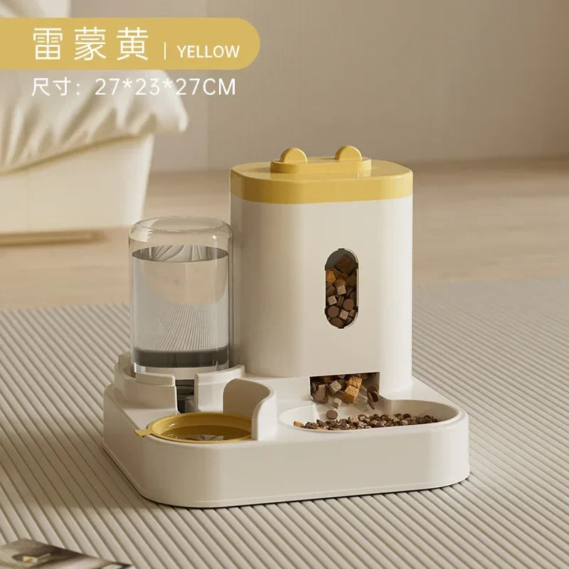 Large-Capacity Pet Feeder & Water Fountain – Auto Food Storage for Pets