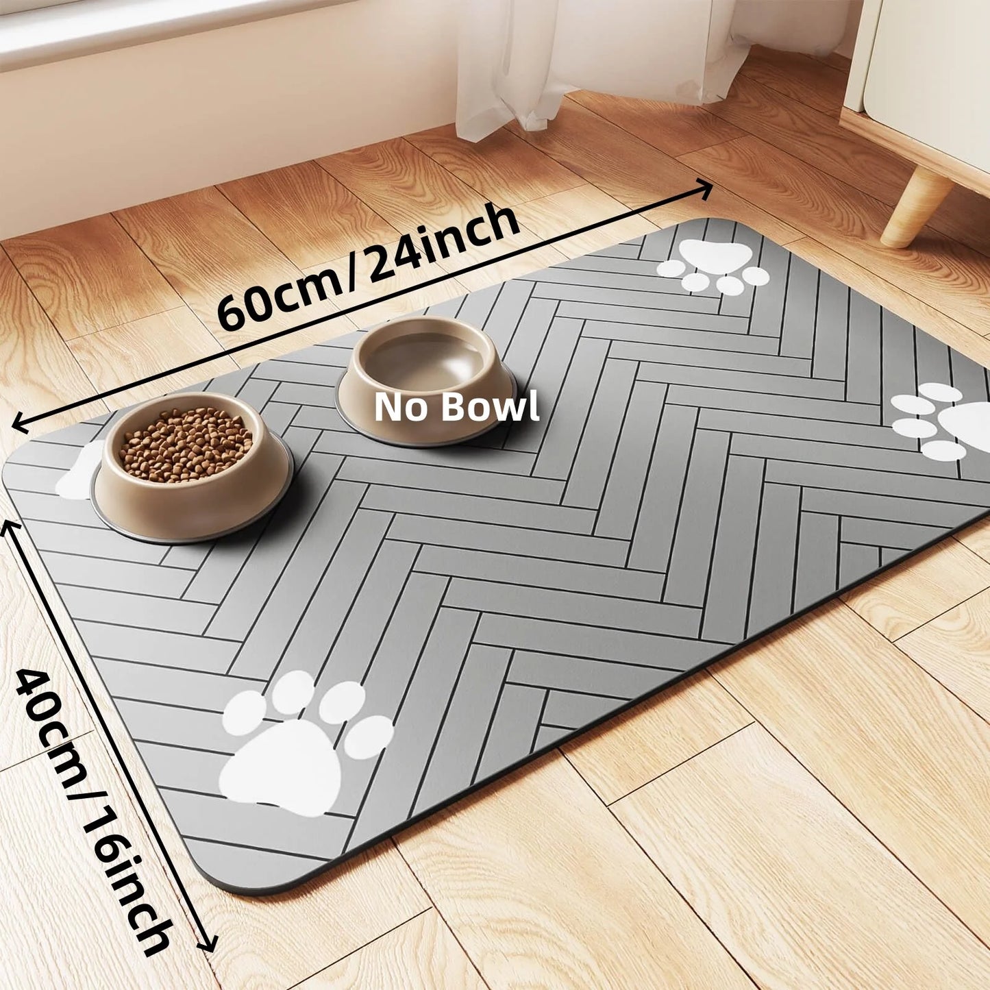 Absorbent Pet Feeding Mat – Waterproof & Quick-Dry Placemat for Dogs & Cats