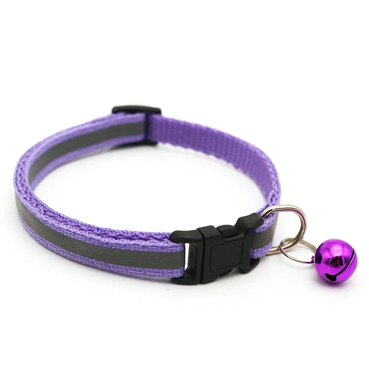 Reflective Cat Collar with Bell – Adjustable & Breathable Night Safety
