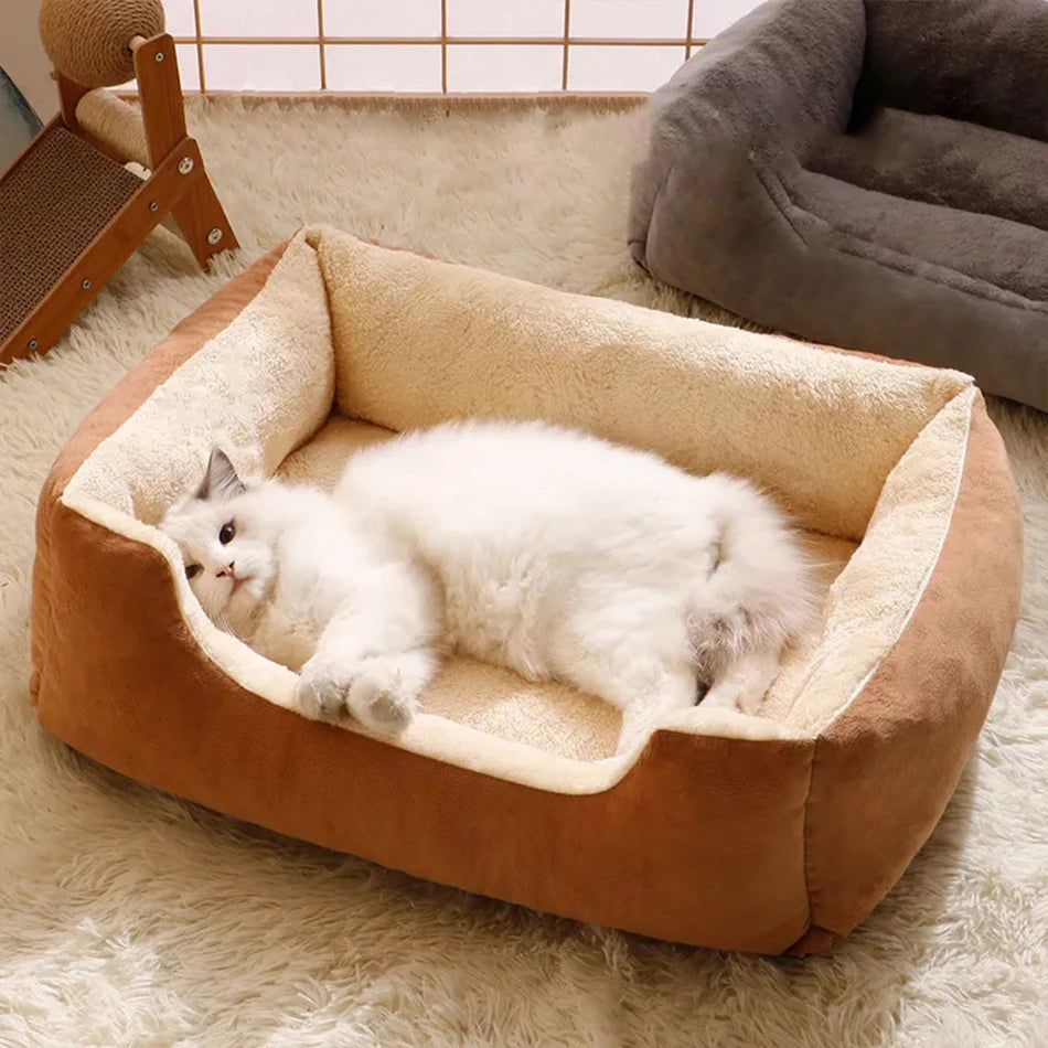 Cozy Pet Bed Basket – Soft Cushion for Cats & Small Dogs