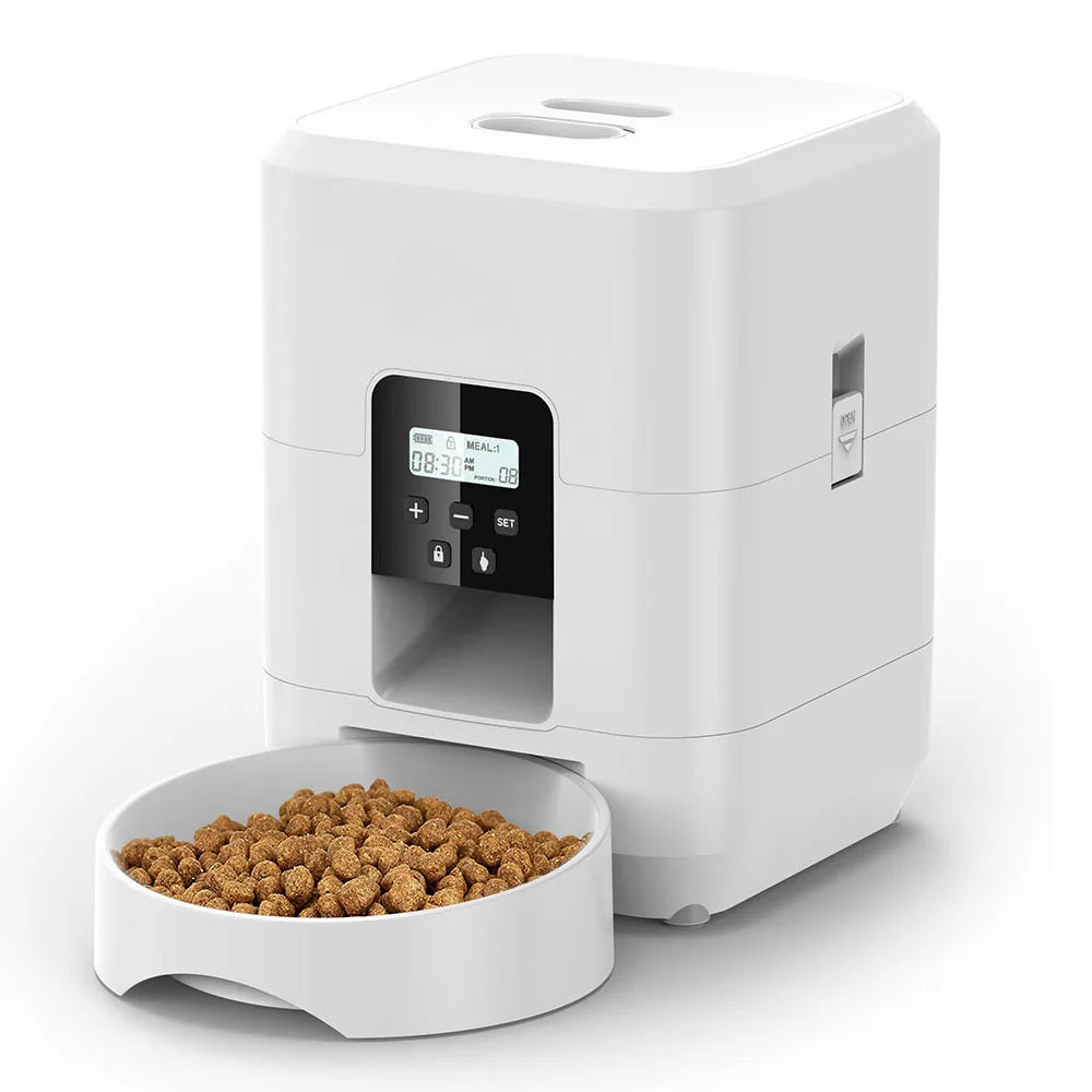 Smart Timed Pet Feeder – Automatic Cat & Dog Food Dispenser with Slow Feed