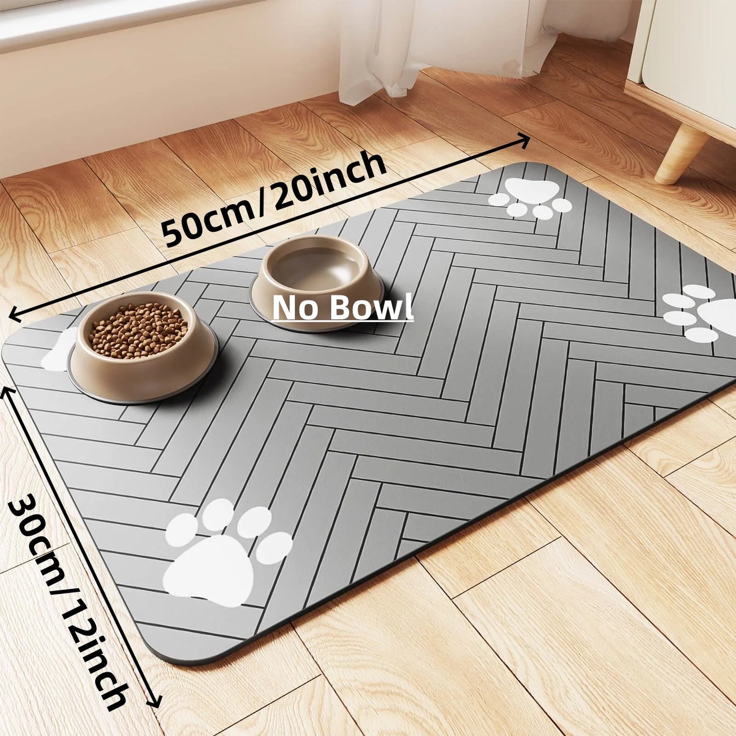 Absorbent Pet Feeding Mat – Waterproof & Quick-Dry Placemat for Dogs & Cats