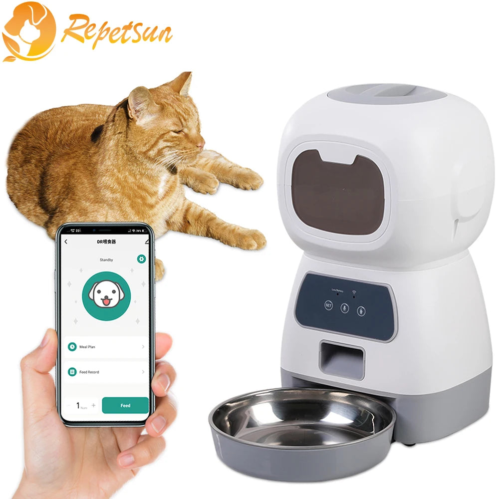 3.5L Smart Automatic Pet Feeder – Large Capacity Cat & Dog Food Dispenser