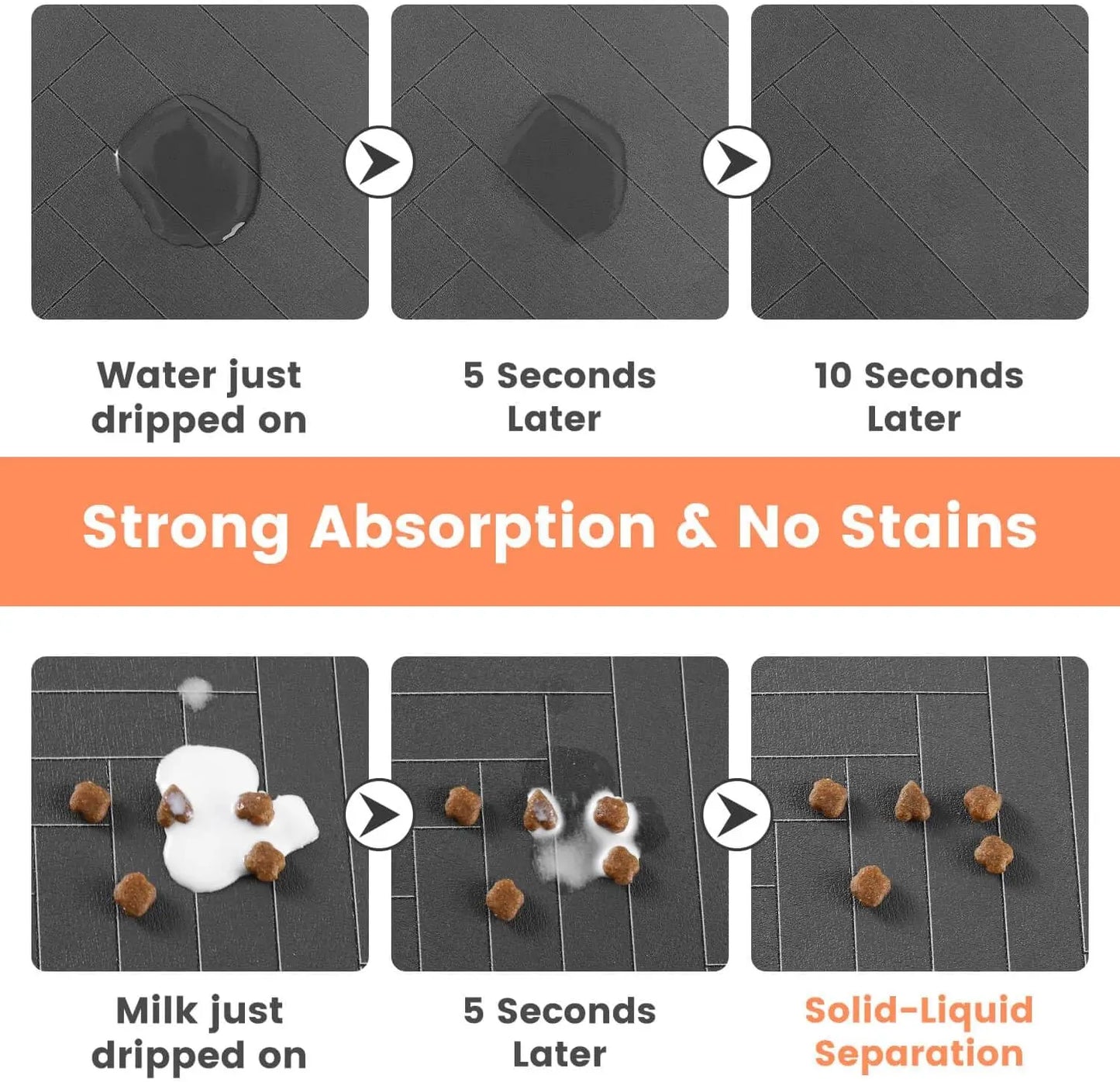 Absorbent Pet Feeding Mat – Waterproof & Quick-Dry Placemat for Dogs & Cats