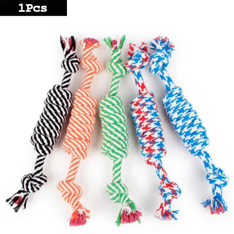 Durable Cotton Rope Dog Toy – Carrot Knot Chew for Teeth Cleaning