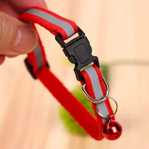 Reflective Cat Collar with Bell – Adjustable & Breathable Night Safety