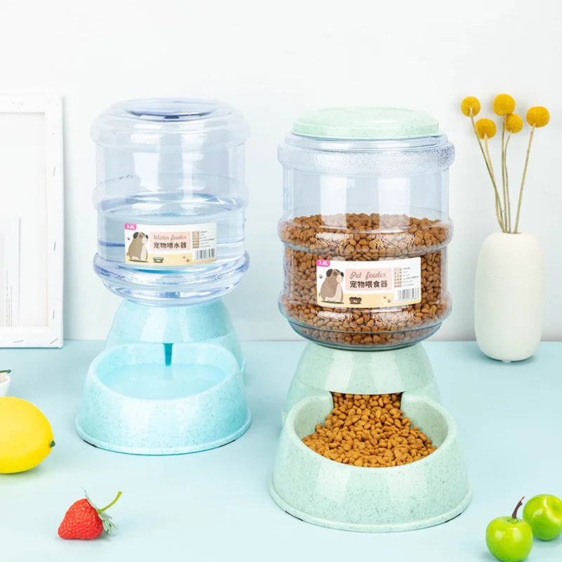 Large Pet Feeder Bowl – Automatic Water Dispenser & Food Bowl for Cats & Dogs