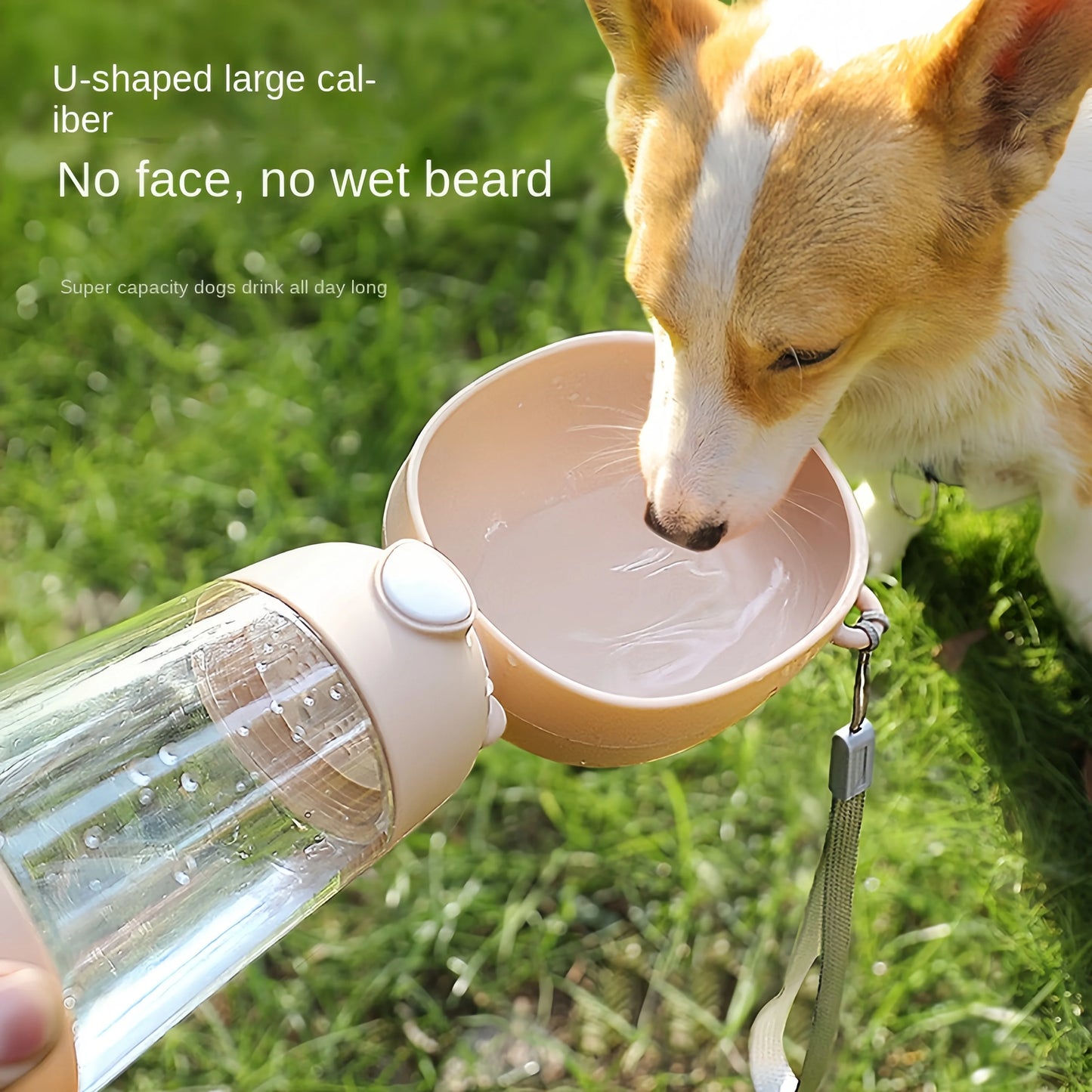Portable Pet Water Bottle – Travel Dog & Cat Water Dispenser with Food Holder