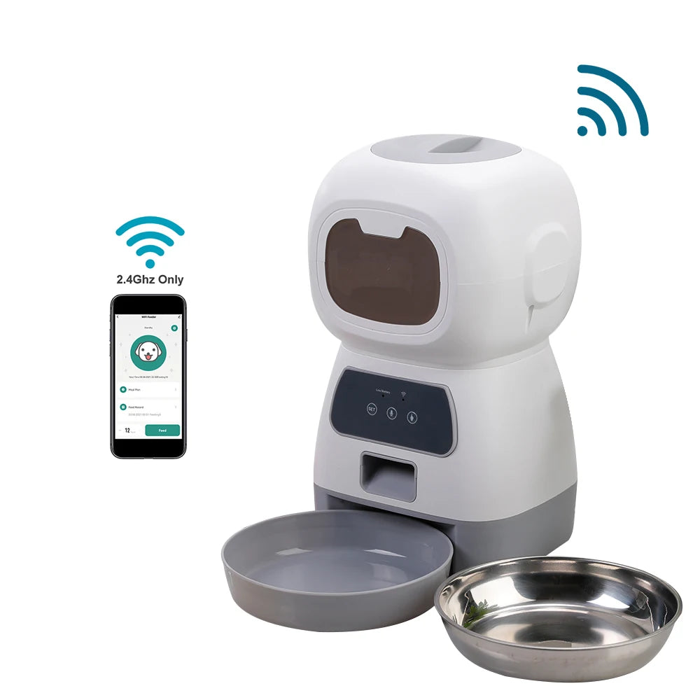 3.5L Smart Automatic Pet Feeder – Large Capacity Cat & Dog Food Dispenser