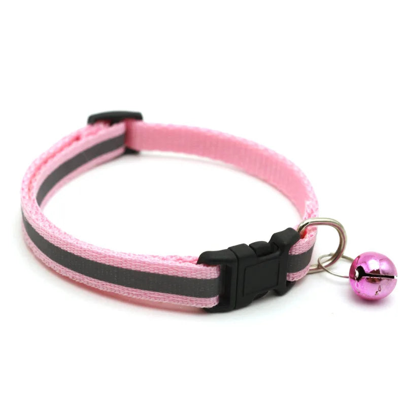 Reflective Cat Collar with Bell – Adjustable & Breathable Night Safety