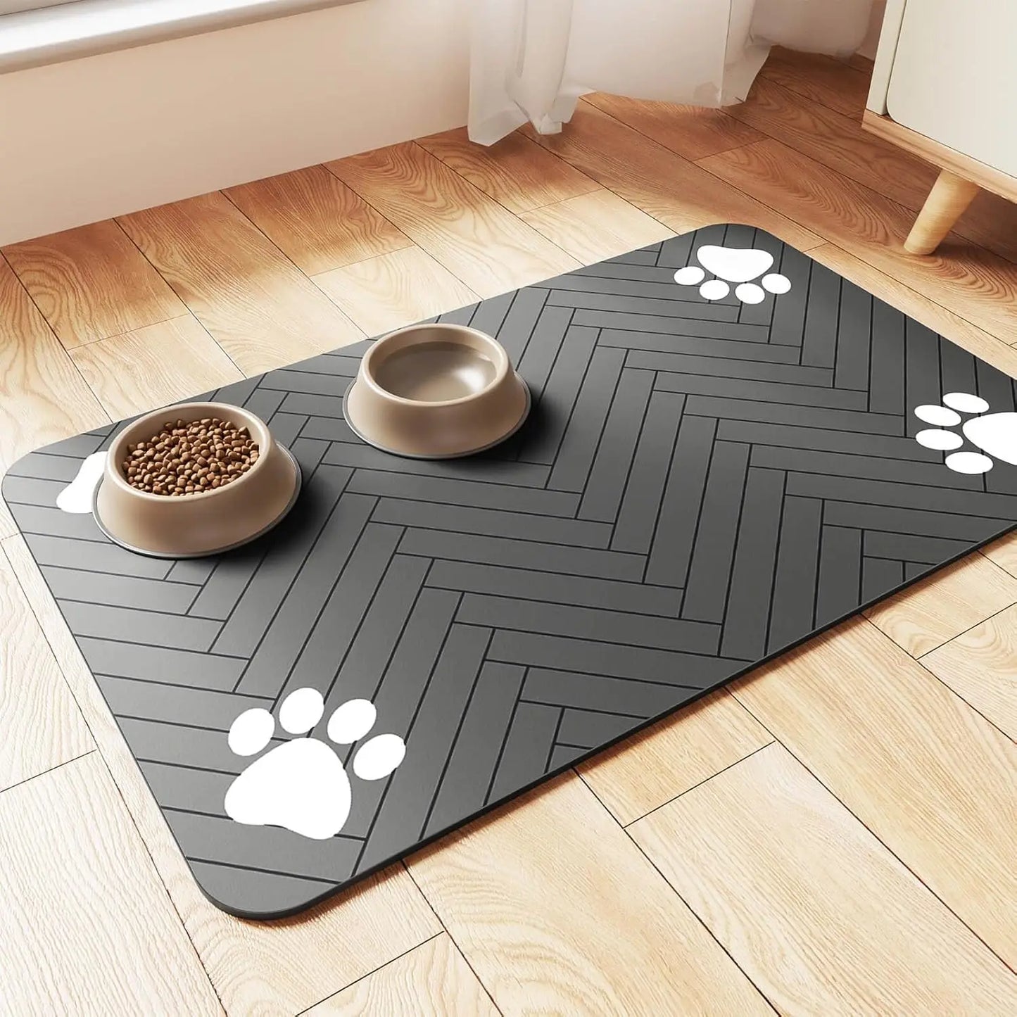 Absorbent Pet Feeding Mat – Waterproof & Quick-Dry Placemat for Dogs & Cats
