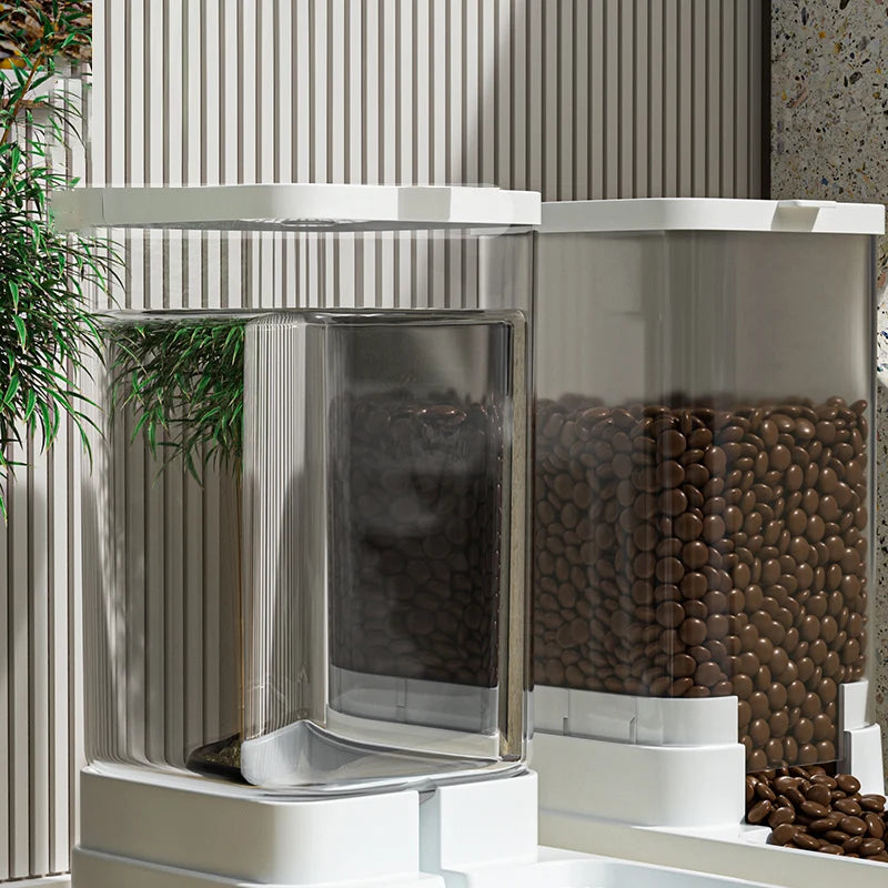 Automatic Pet Feeder – Transparent Food & Water Dispenser for Dogs & Cats