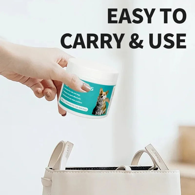 Pet Eye Wipes – Tear Stain Remover & Gentle Cleaning for Dogs & Cats