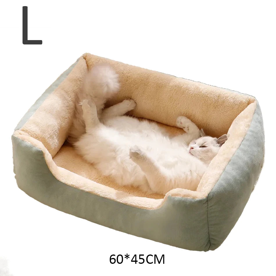 Cozy Pet Bed Basket – Soft Cushion for Cats & Small Dogs