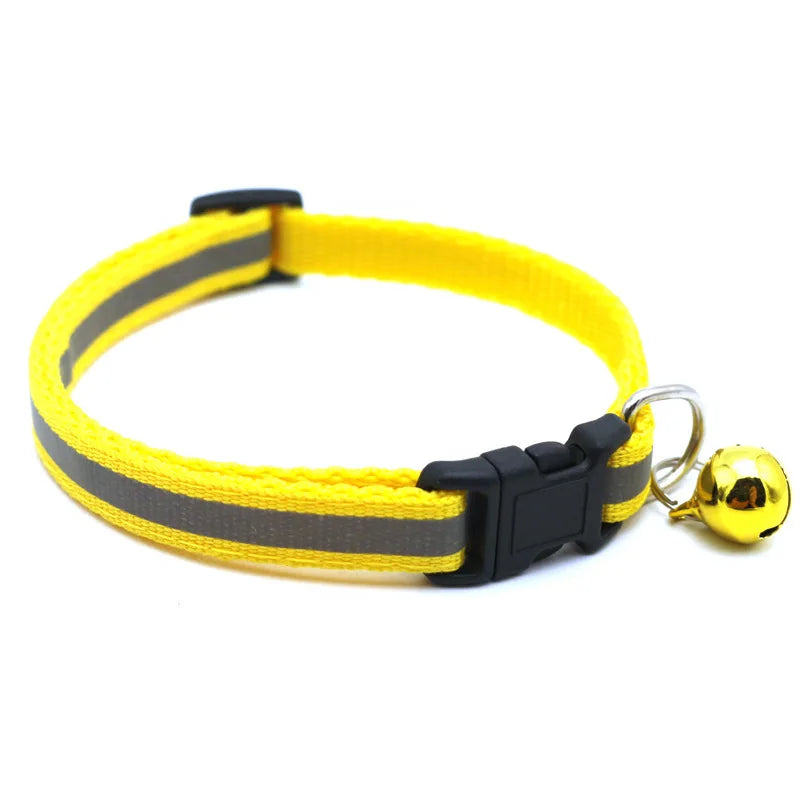 Reflective Cat Collar with Bell – Adjustable & Breathable Night Safety