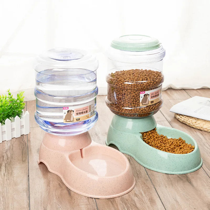 Large Pet Feeder Bowl – Automatic Water Dispenser & Food Bowl for Cats & Dogs