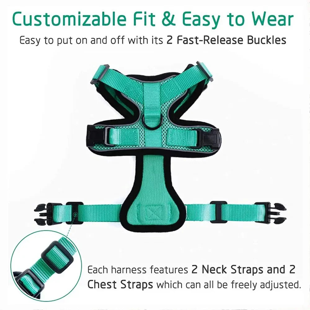 Escape-Proof Cat Harness & Leash – Adjustable Vest with Reflective Strips