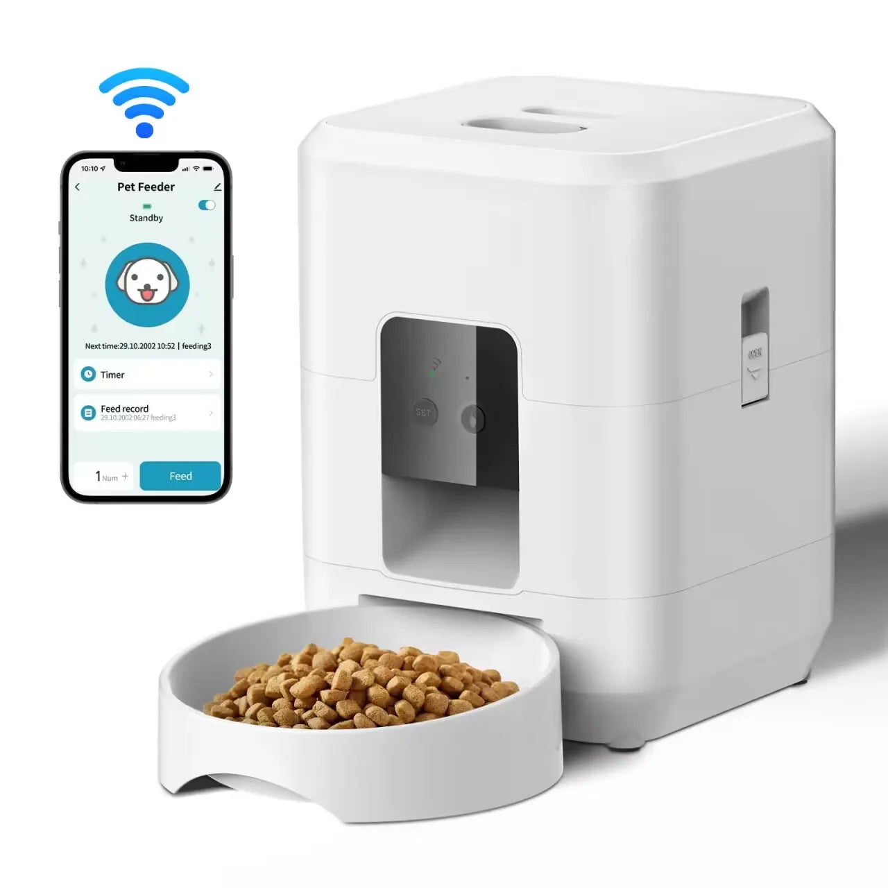 Automatic Slow Feeder for Cats & Dogs – Smart Timed Food Dispenser