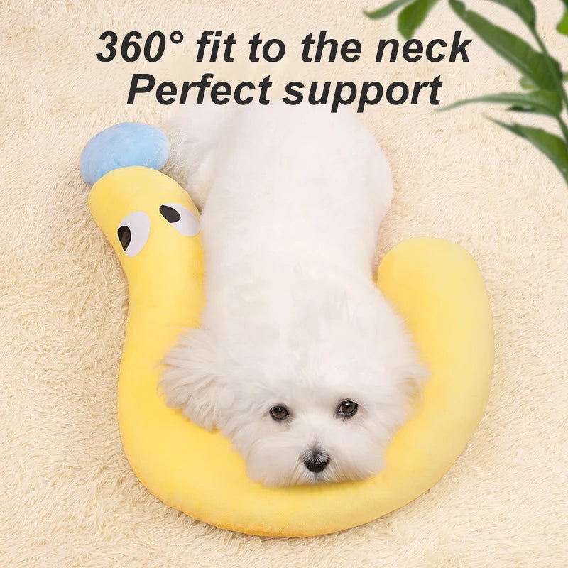 U-Shaped Pet Pillow – Neck Support Cushion for Puppies & Kittens