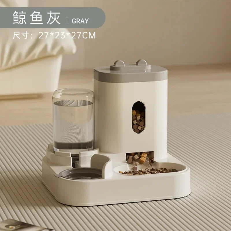Large-Capacity Pet Feeder & Water Fountain – Auto Food Storage for Pets