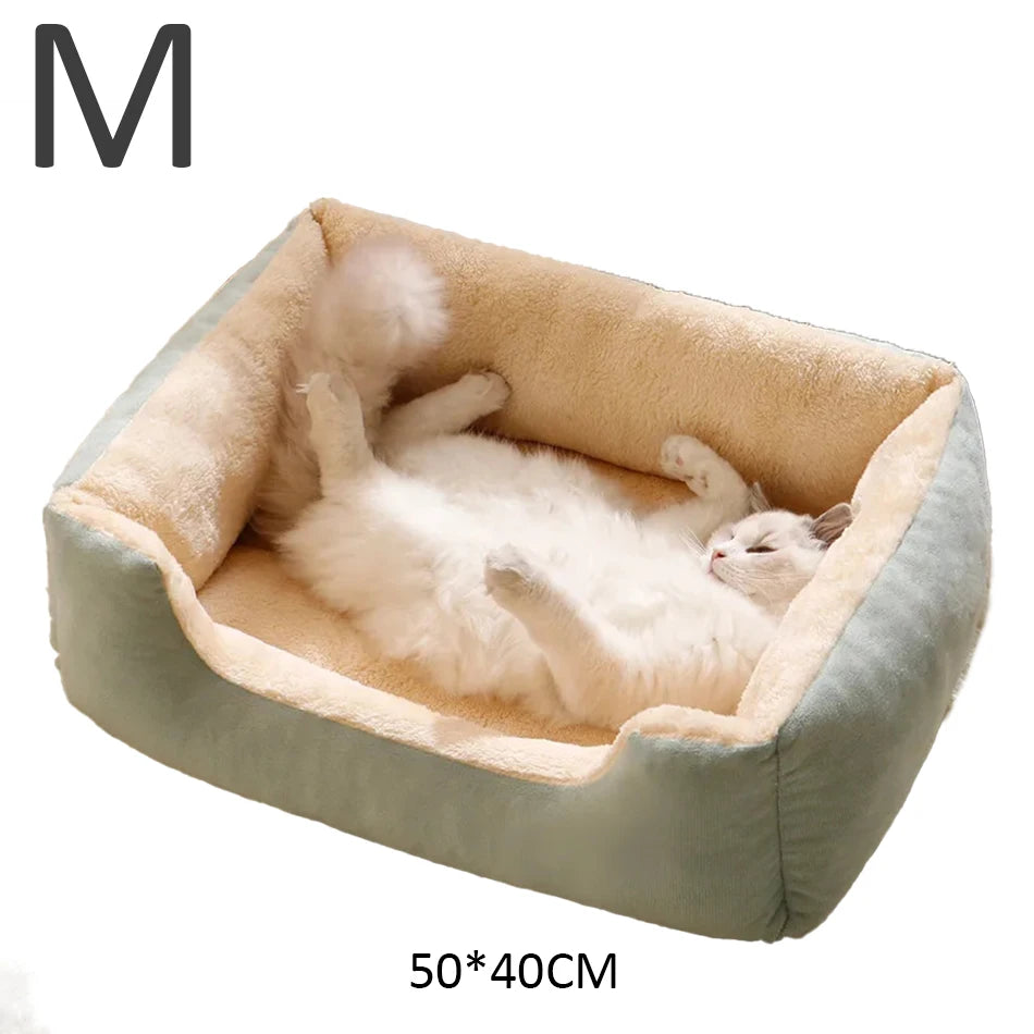 Cozy Pet Bed Basket – Soft Cushion for Cats & Small Dogs