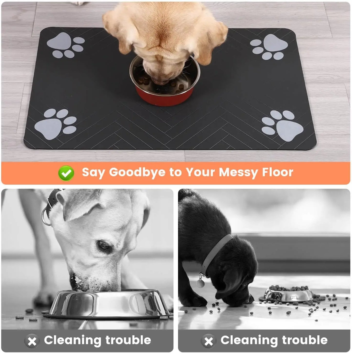 Absorbent Pet Feeding Mat – Waterproof & Quick-Dry Placemat for Dogs & Cats