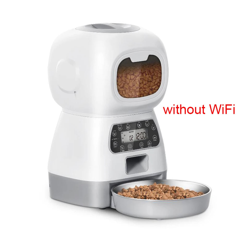 3.5L Smart Automatic Pet Feeder – Large Capacity Cat & Dog Food Dispenser
