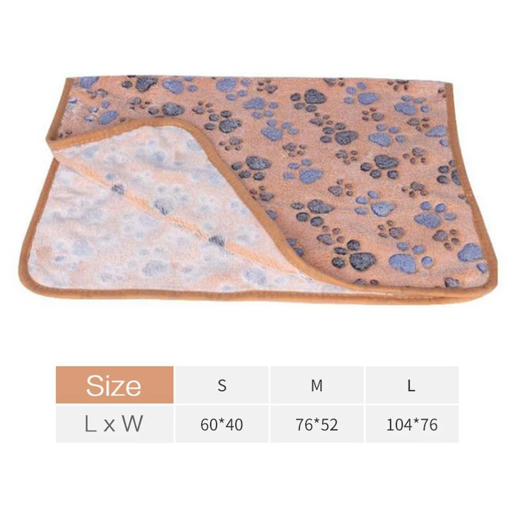Soft Fluffy Pet Blanket – Warm Cartoon Mat for Cats & Dogs