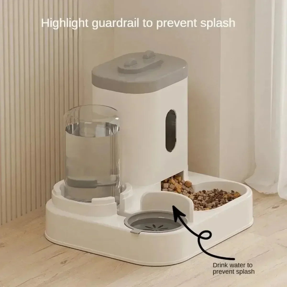 Large-Capacity Pet Feeder & Water Fountain – Auto Food Storage for Pets