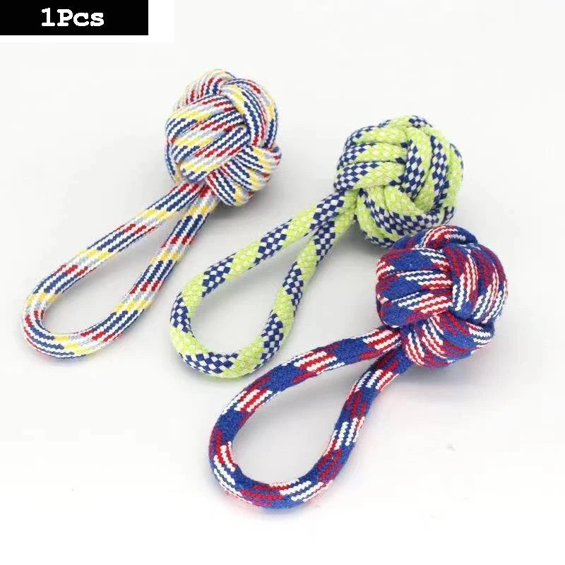 Durable Cotton Rope Dog Toy – Carrot Knot Chew for Teeth Cleaning