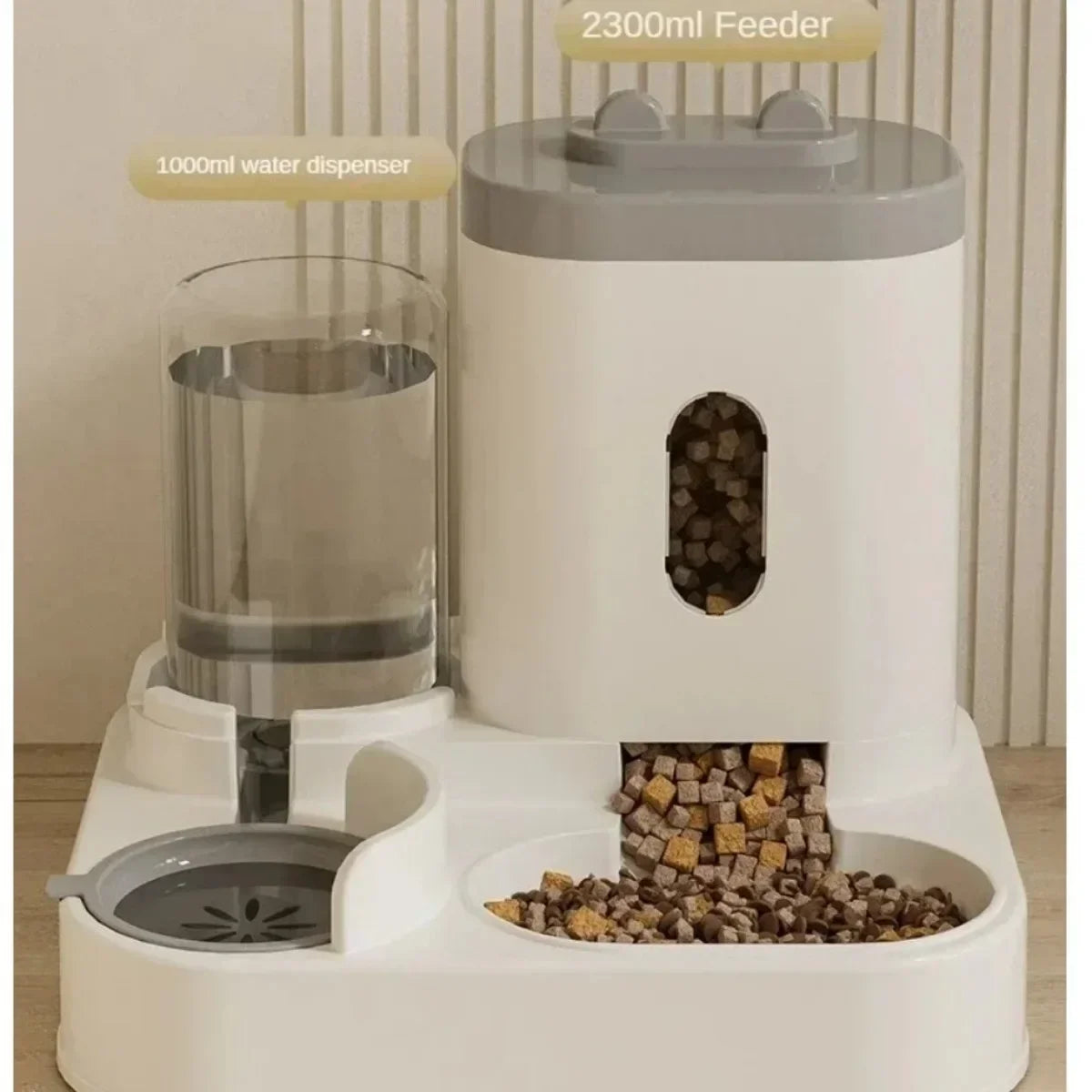 Large-Capacity Pet Feeder & Water Fountain – Auto Food Storage for Pets